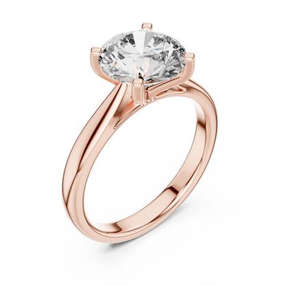 Round Solitaire Lab Grown Diamond Ring