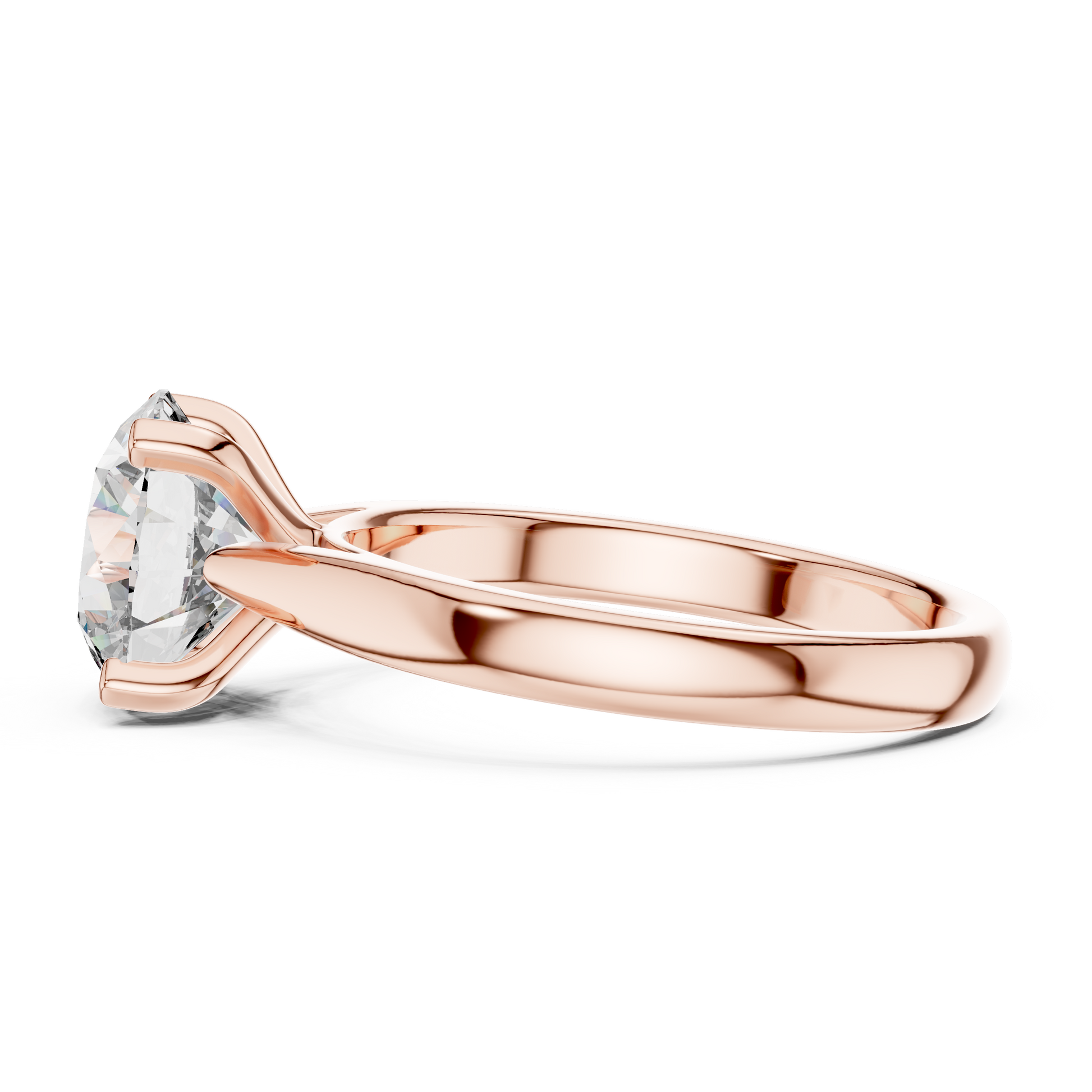 Round Solitaire Lab Grown Diamond Ring