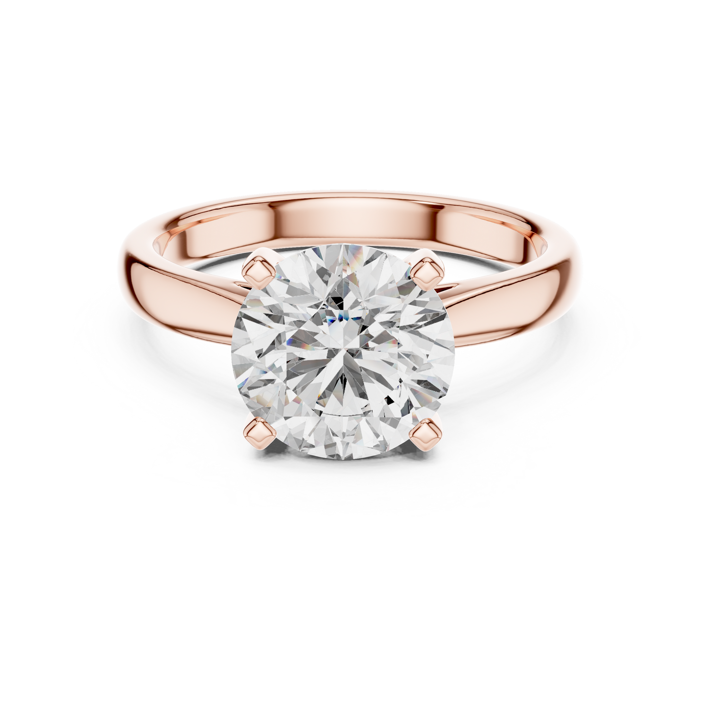 Round Solitaire Lab Grown Diamond Ring