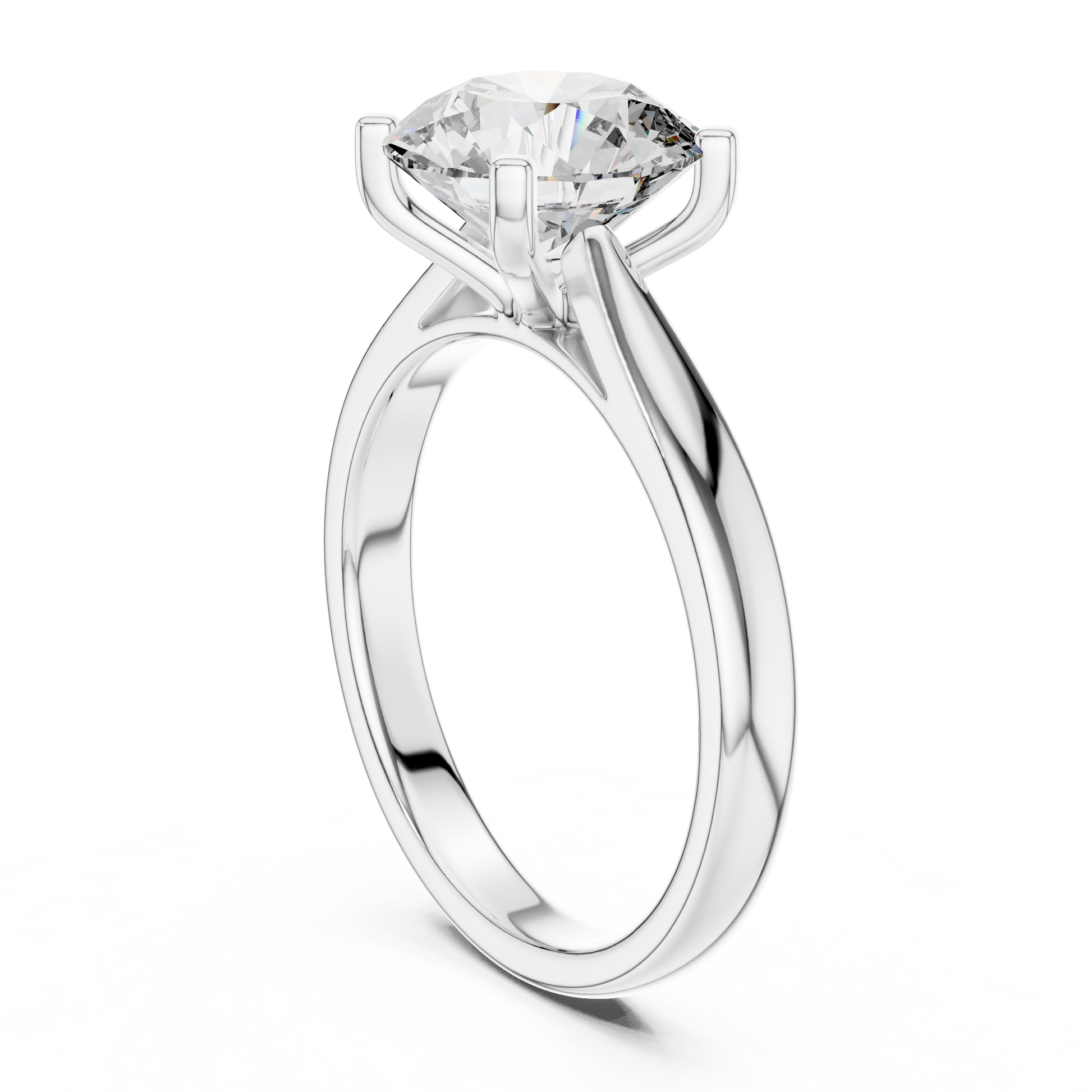 Round Solitaire Lab Grown Diamond Ring