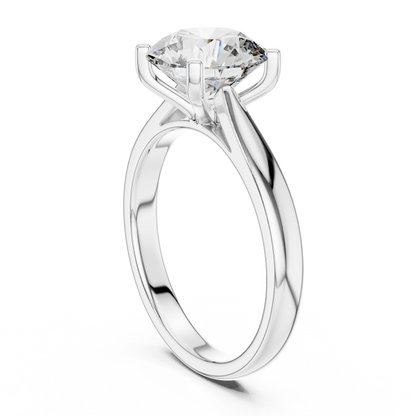 Round Solitaire Lab Grown Diamond Ring