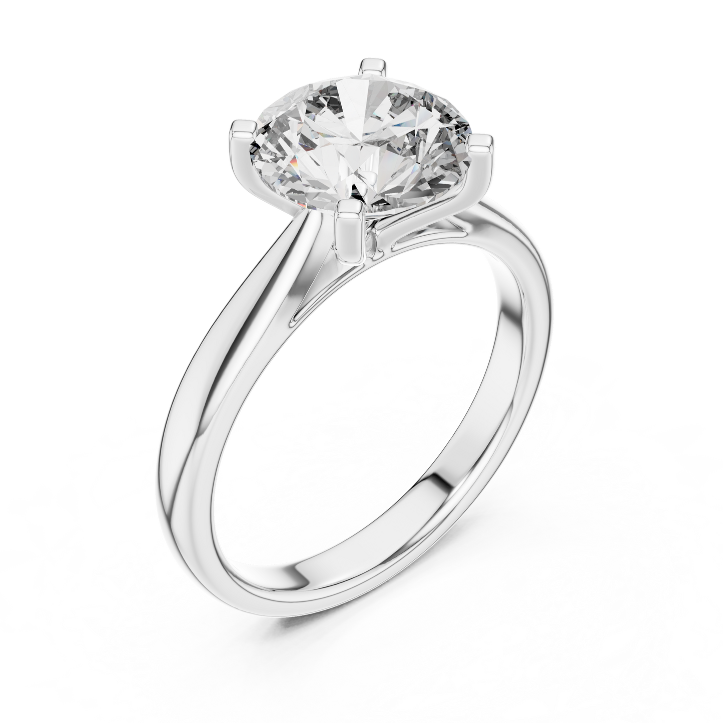Round Solitaire Lab Grown Diamond Ring