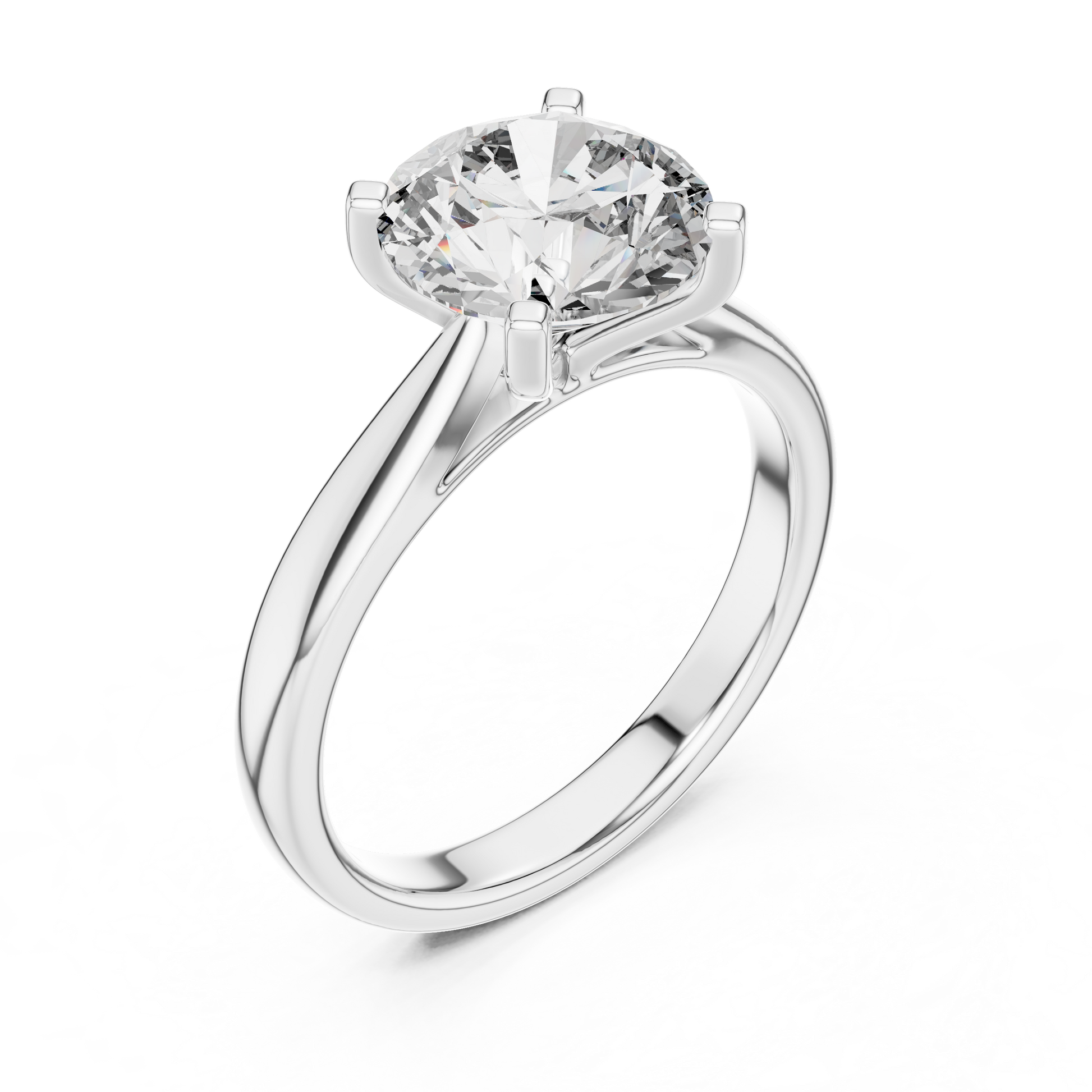 Round Solitaire Lab Grown Diamond Ring