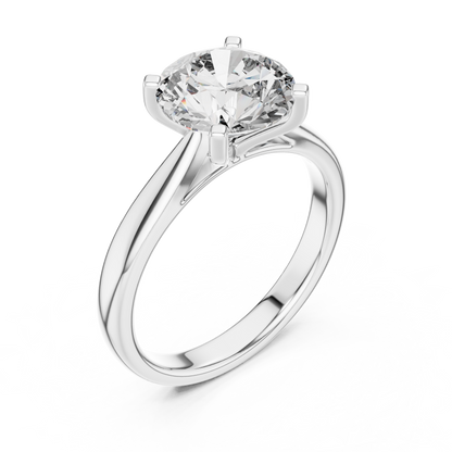 Round Solitaire Lab Grown Diamond Ring