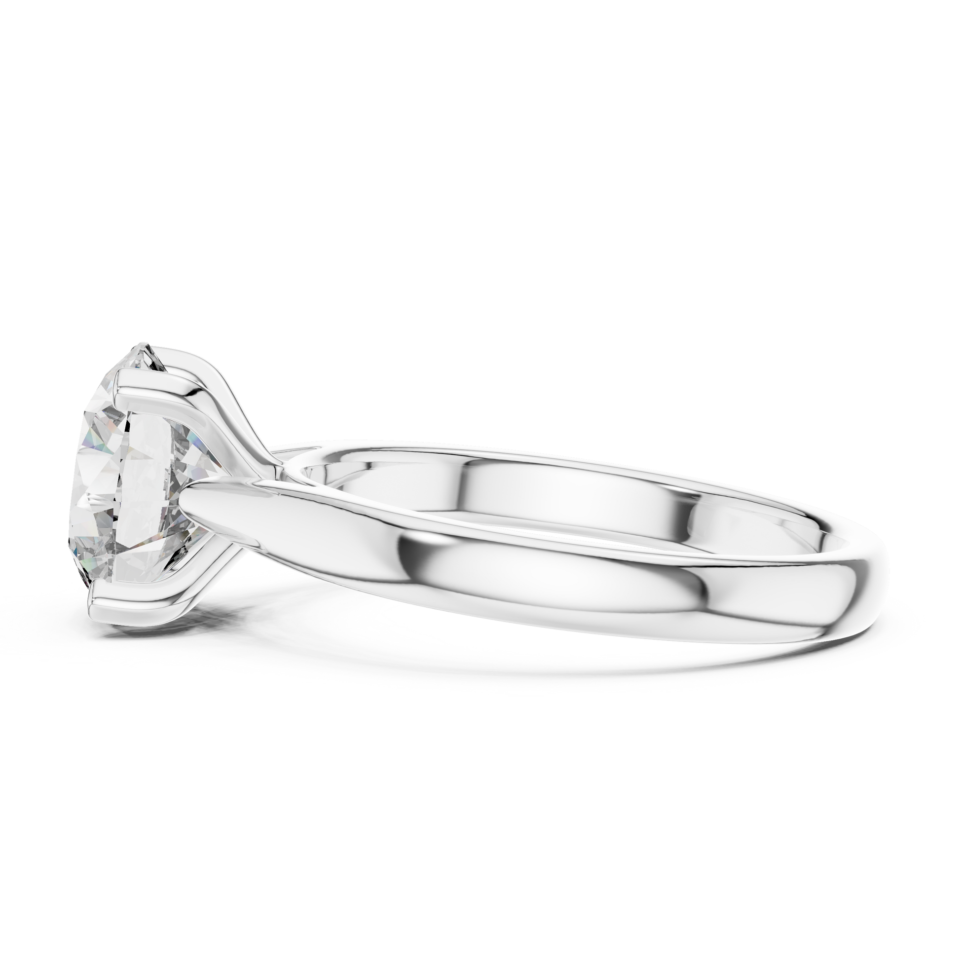 Round Solitaire Lab Grown Diamond Ring
