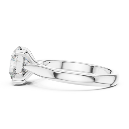 Round Solitaire Lab Grown Diamond Ring