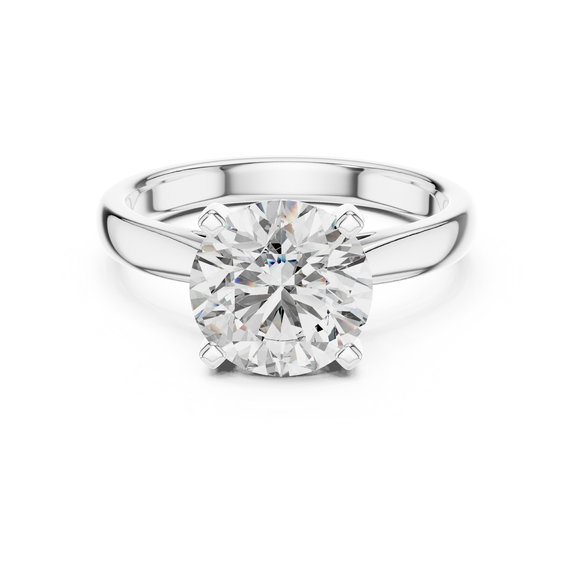 Round Solitaire Lab Grown Diamond Ring