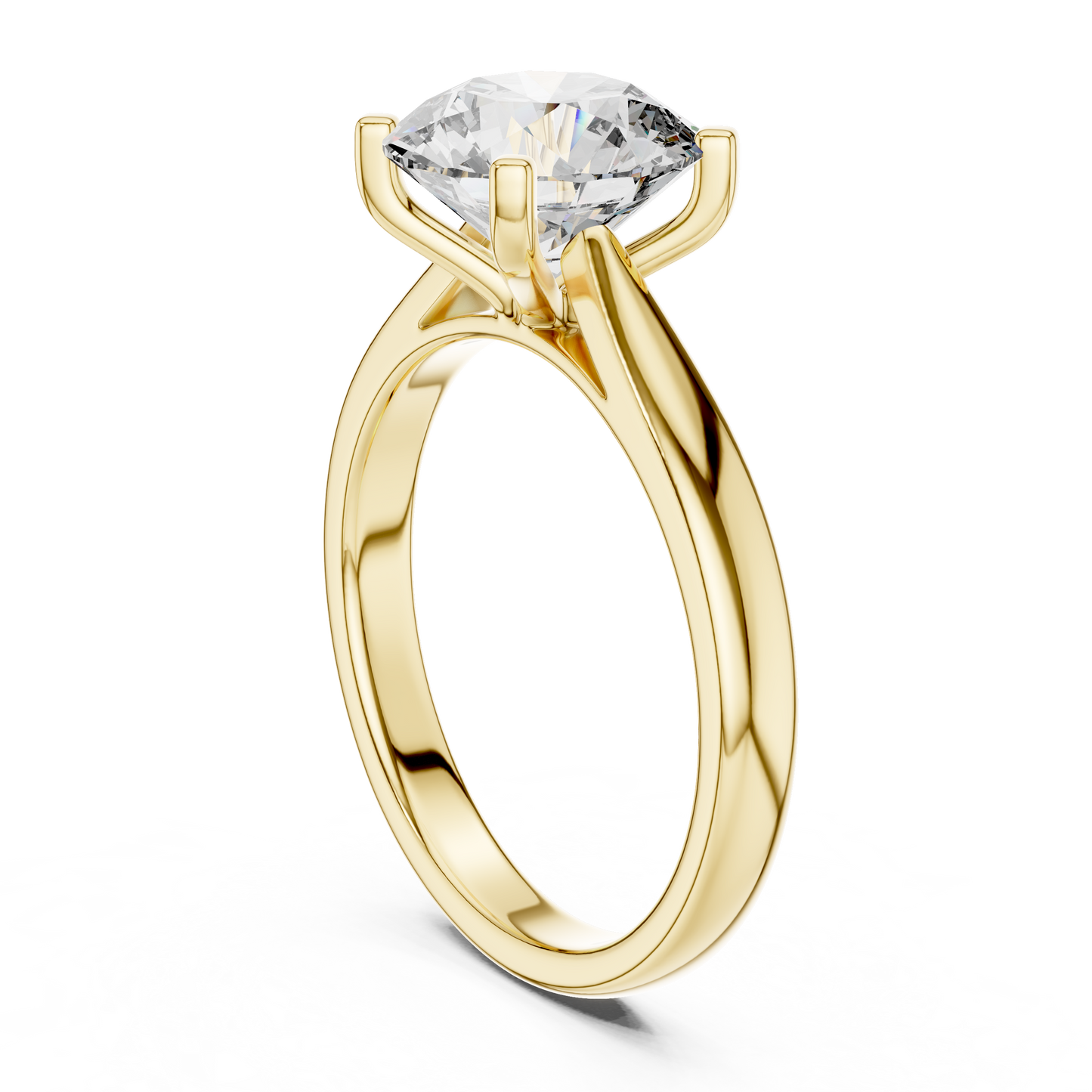 Round Solitaire Lab Grown Diamond Ring
