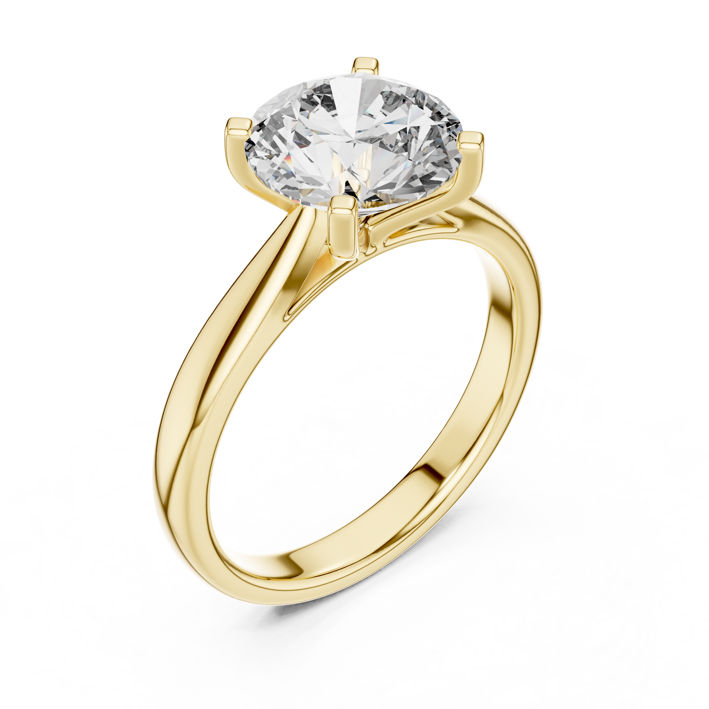 Round Solitaire Lab Grown Diamond Ring