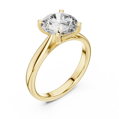 Round Solitaire Lab Grown Diamond Ring