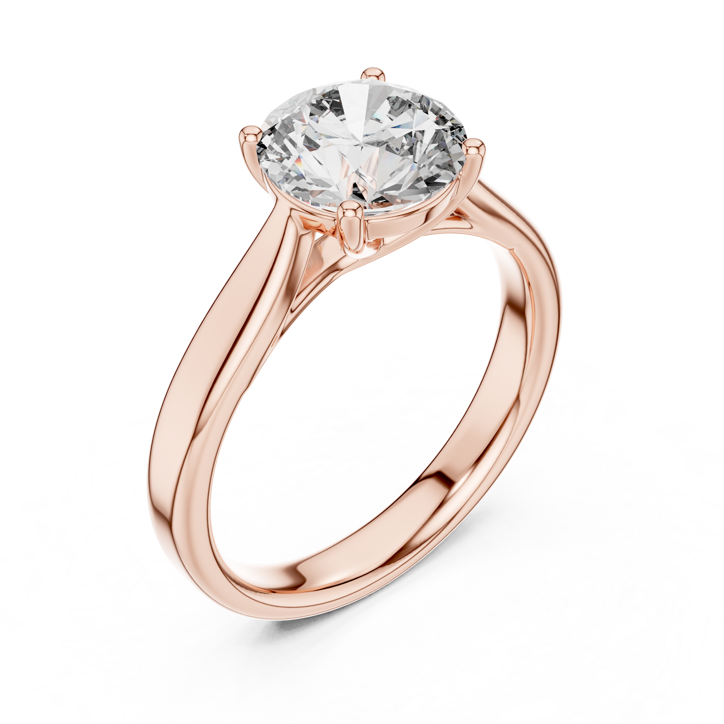 Round Solitaire Lab Grown Diamond Ring