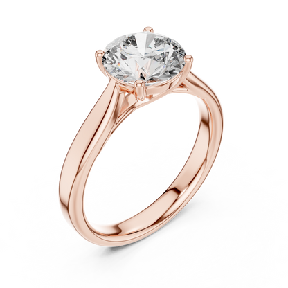 Round Solitaire Lab Grown Diamond Ring