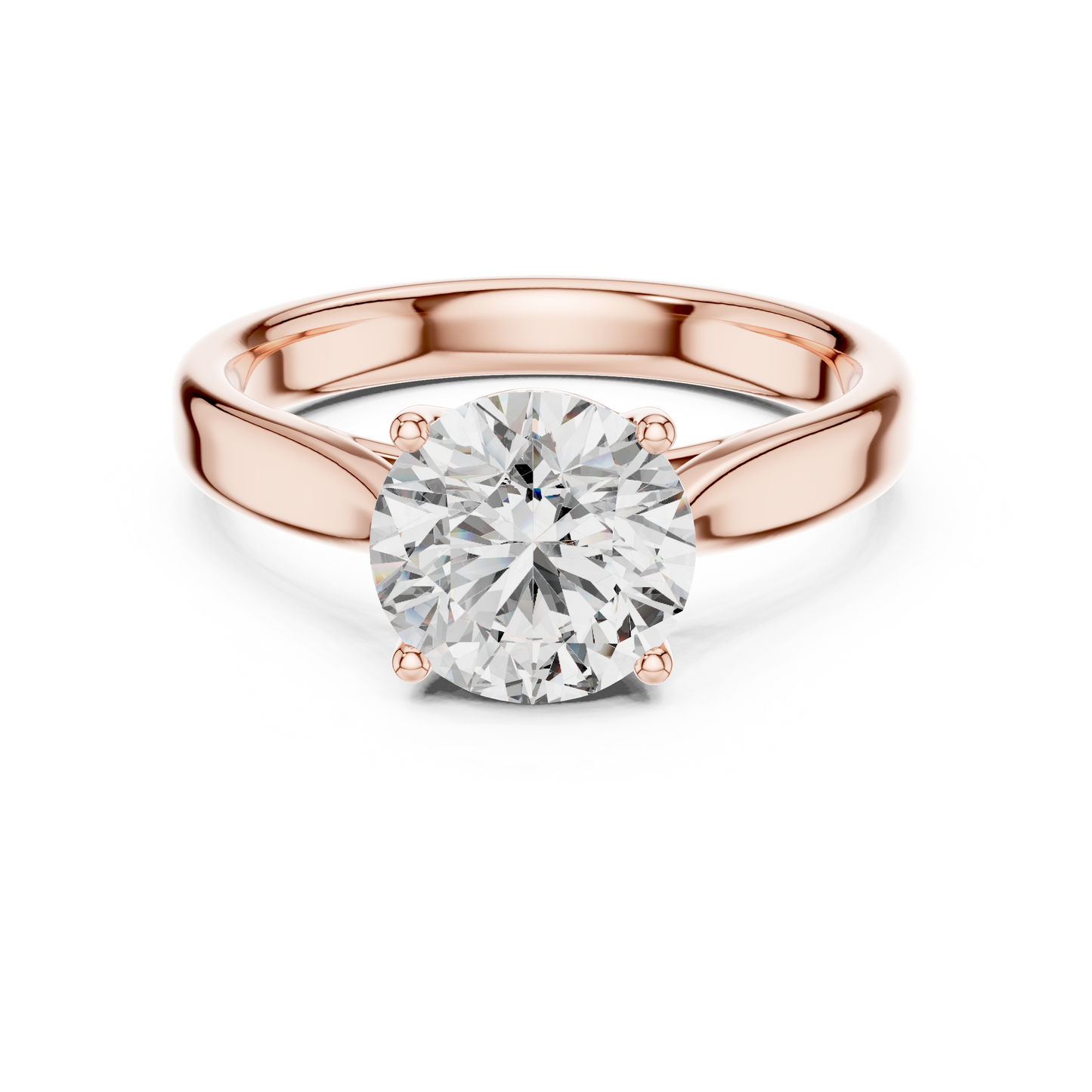 Round Solitaire Lab Grown Diamond Ring
