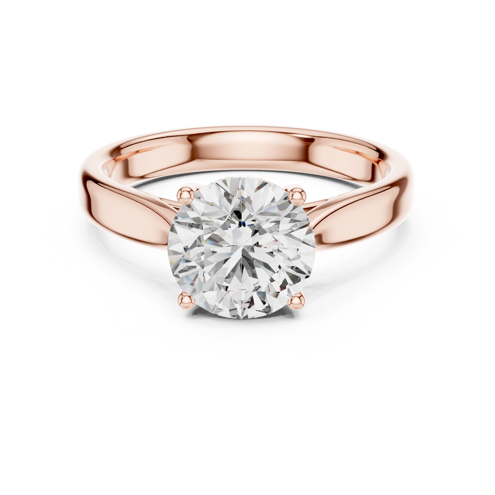 Round Solitaire Lab Grown Diamond Ring