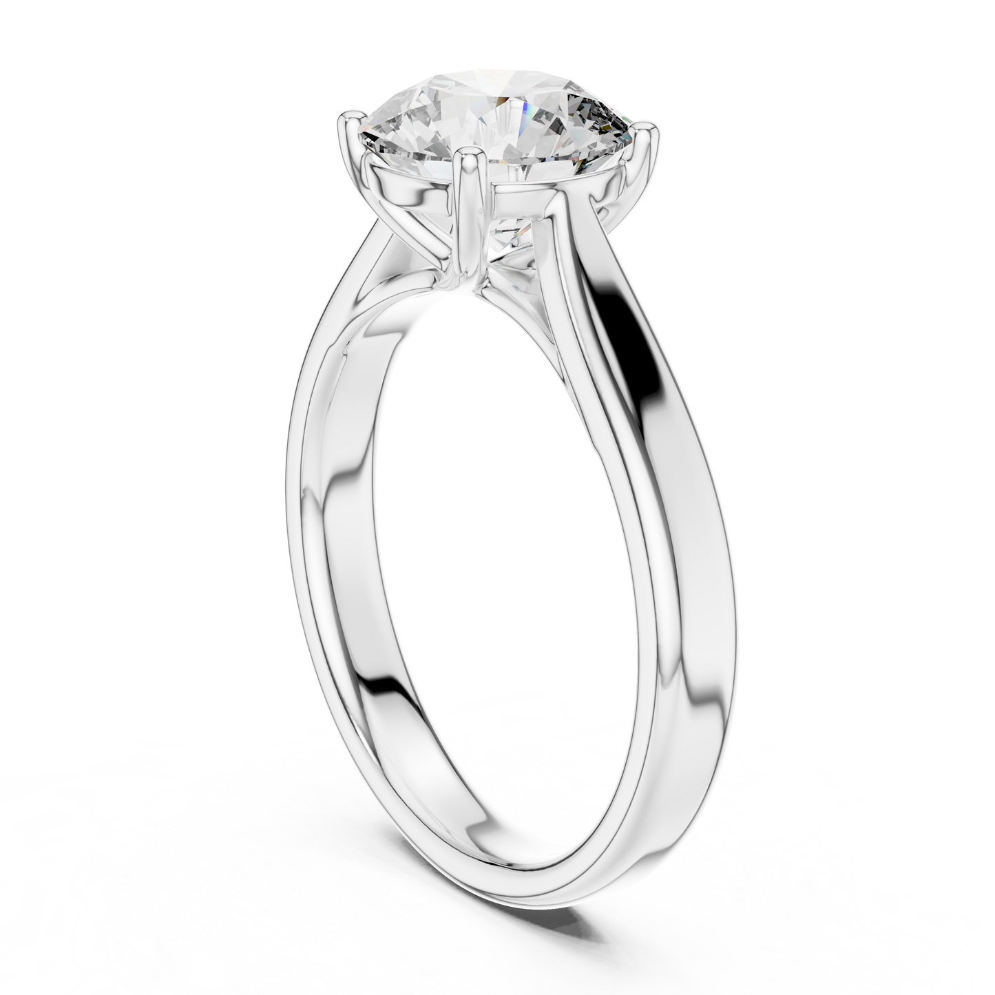 Round Solitaire Lab Grown Diamond Ring