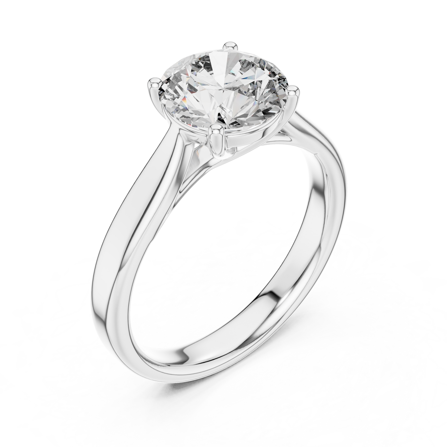 Round Solitaire Lab Grown Diamond Ring