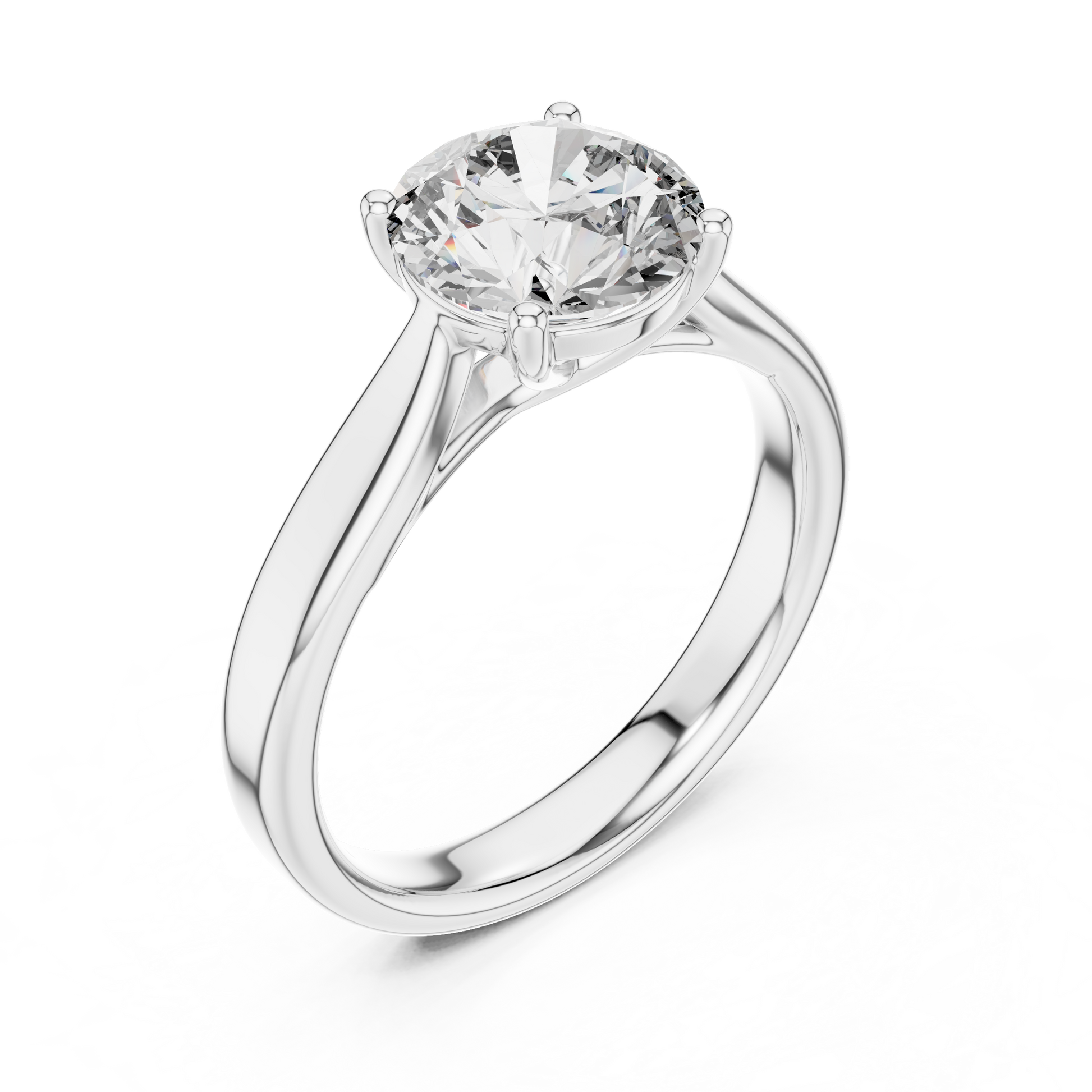 Round Solitaire Lab Grown Diamond Ring