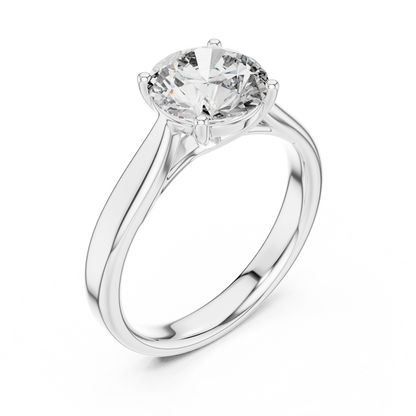 Round Solitaire Lab Grown Diamond Ring