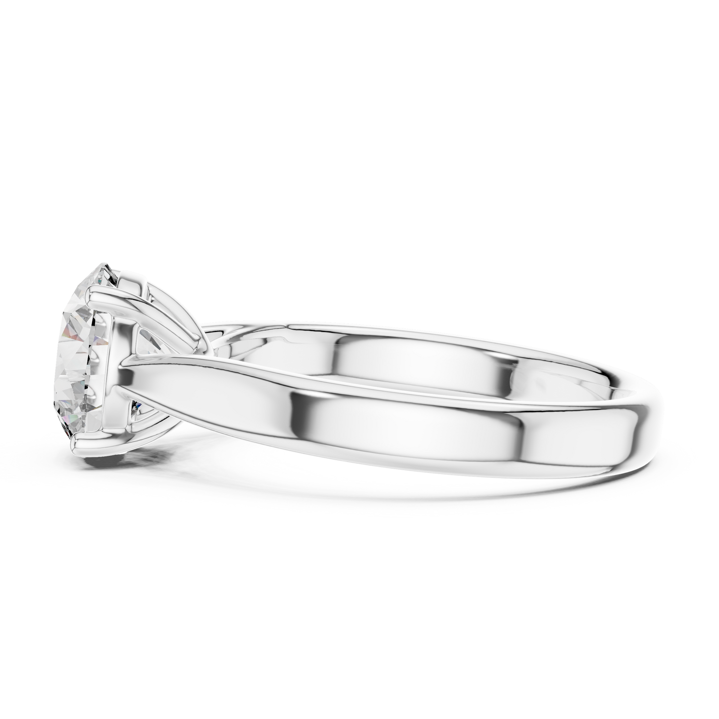 Round Solitaire Lab Grown Diamond Ring