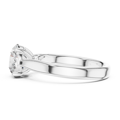 Round Solitaire Lab Grown Diamond Ring