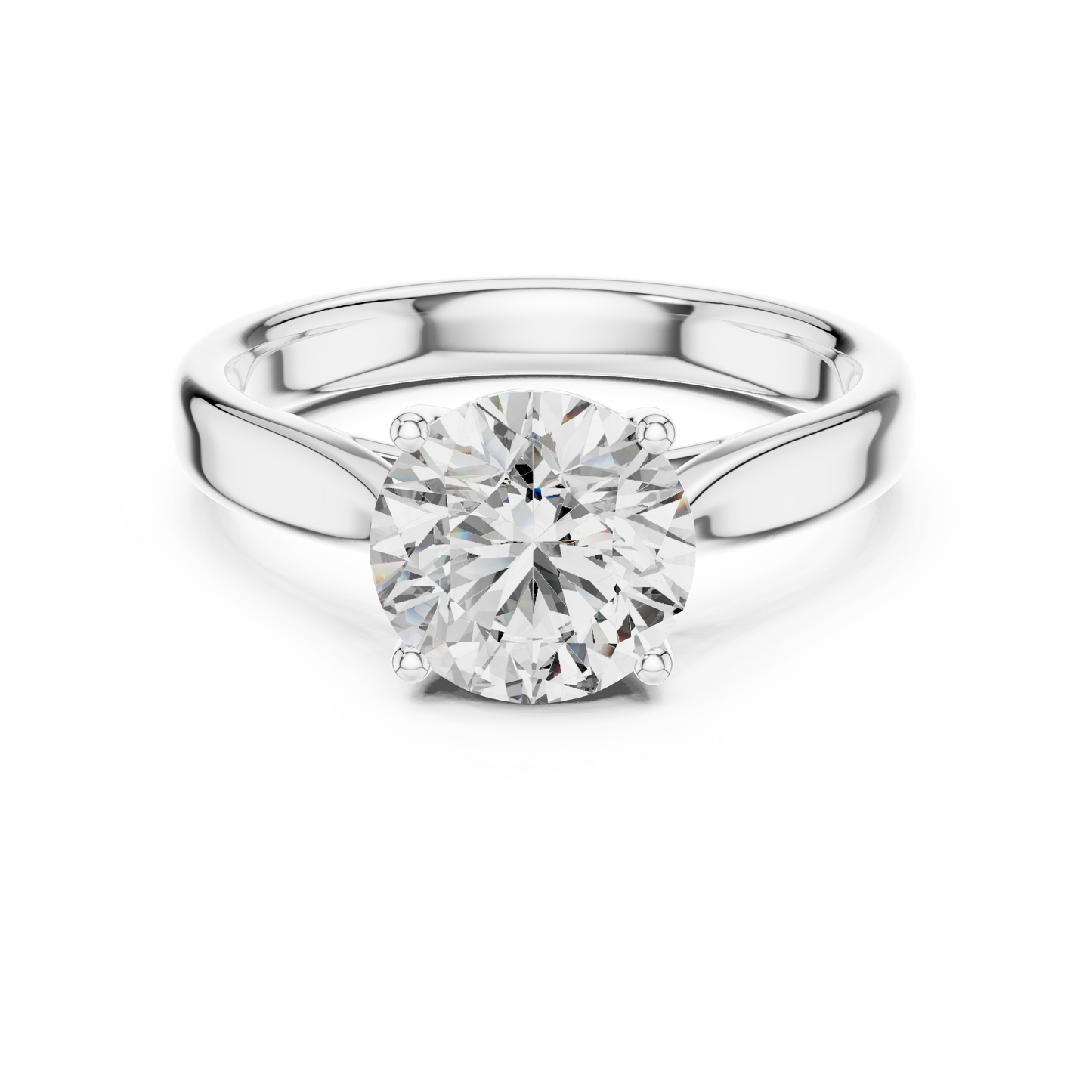 Round Solitaire Lab Grown Diamond Ring