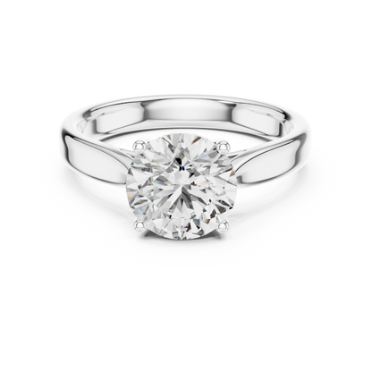 Round Solitaire Lab Grown Diamond Ring