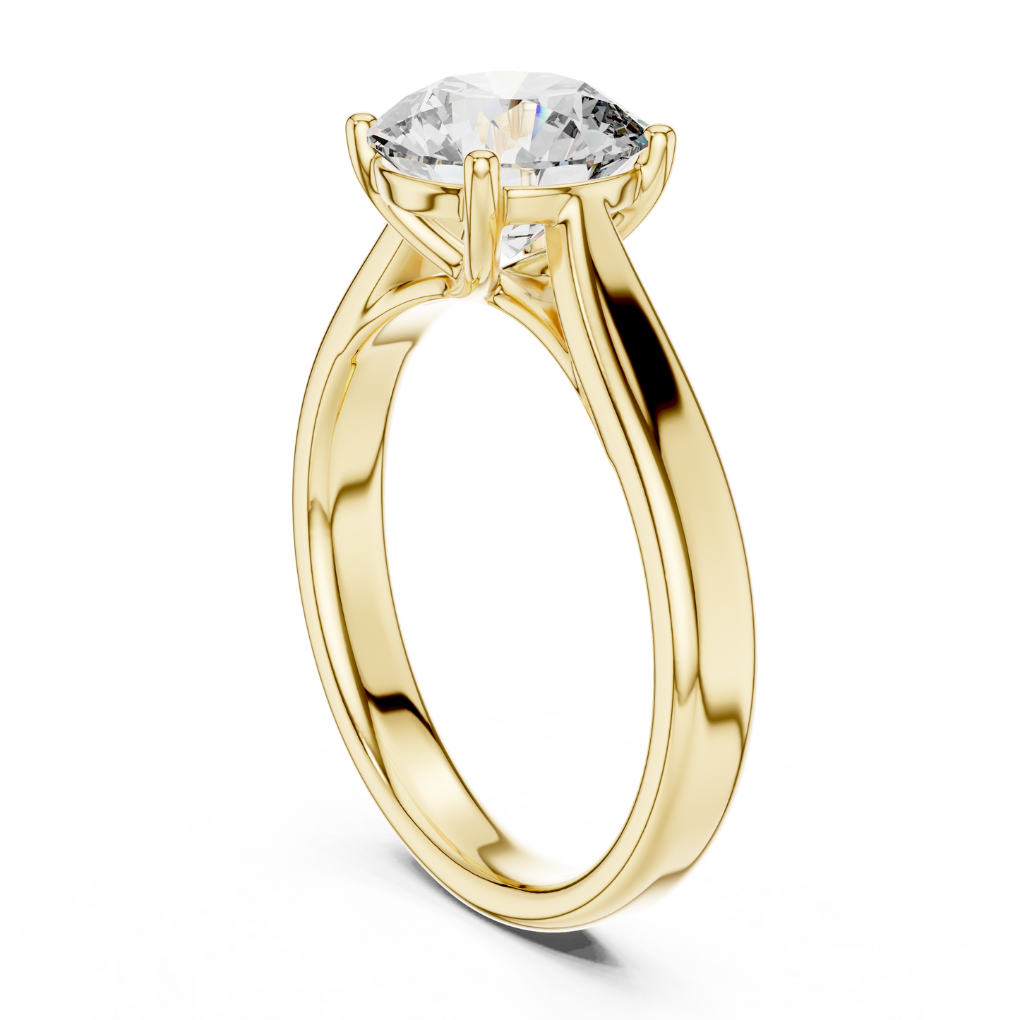 Round Solitaire Lab Grown Diamond Ring