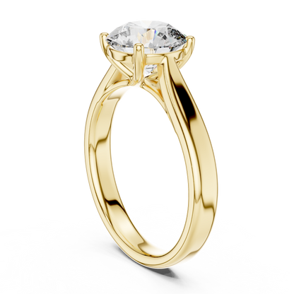 Round Solitaire Lab Grown Diamond Ring