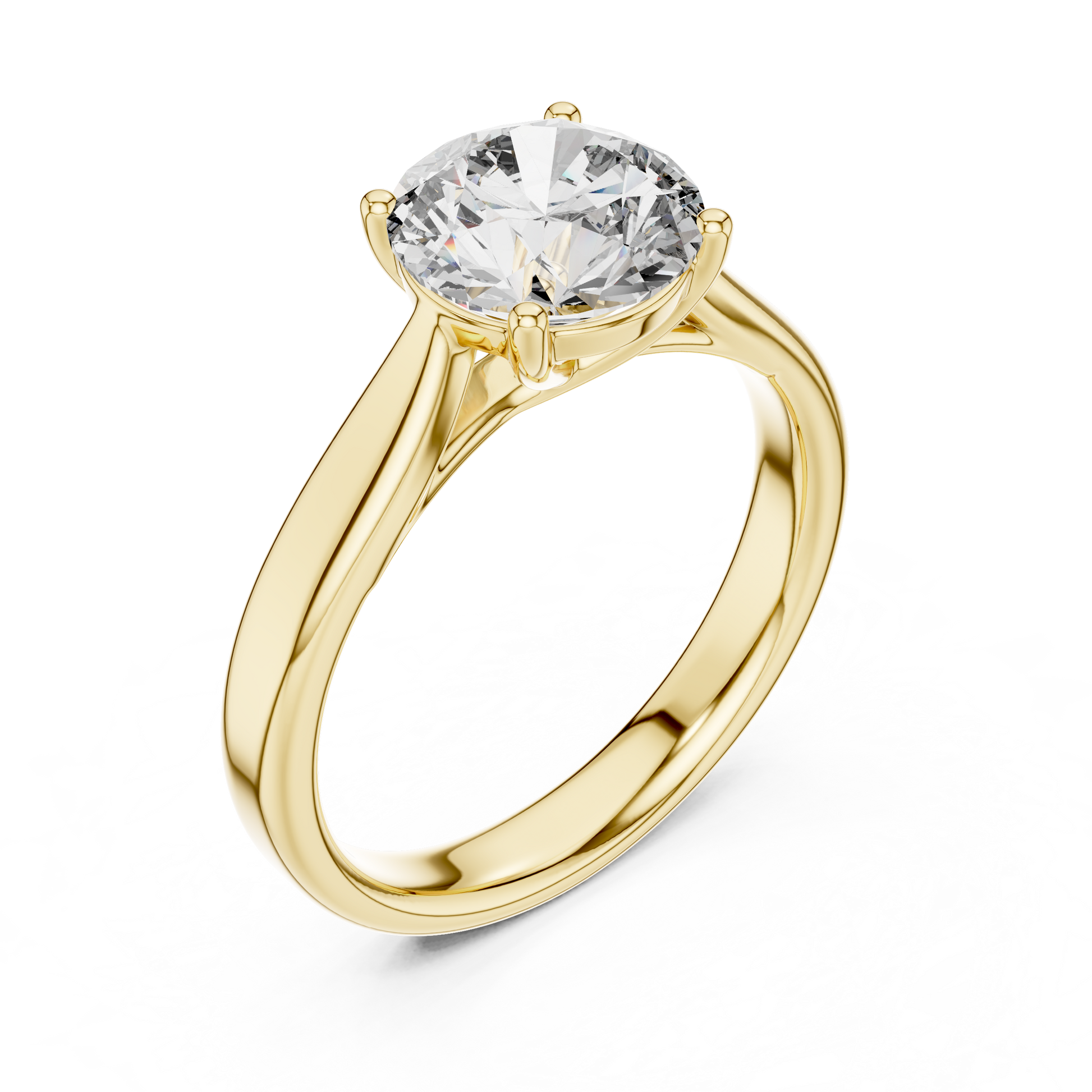 Round Solitaire Lab Grown Diamond Ring