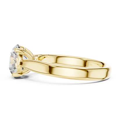 Round Solitaire Lab Grown Diamond Ring