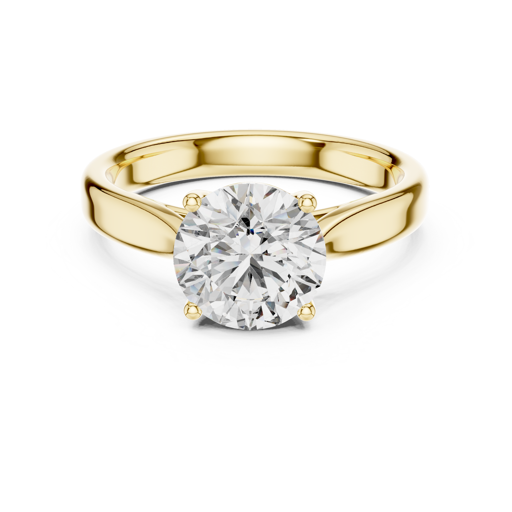Round Solitaire Lab Grown Diamond Ring