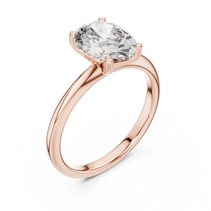 Cushion Solitaire Lab Grown Diamond Ring