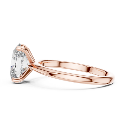 Cushion Solitaire Lab Grown Diamond Ring