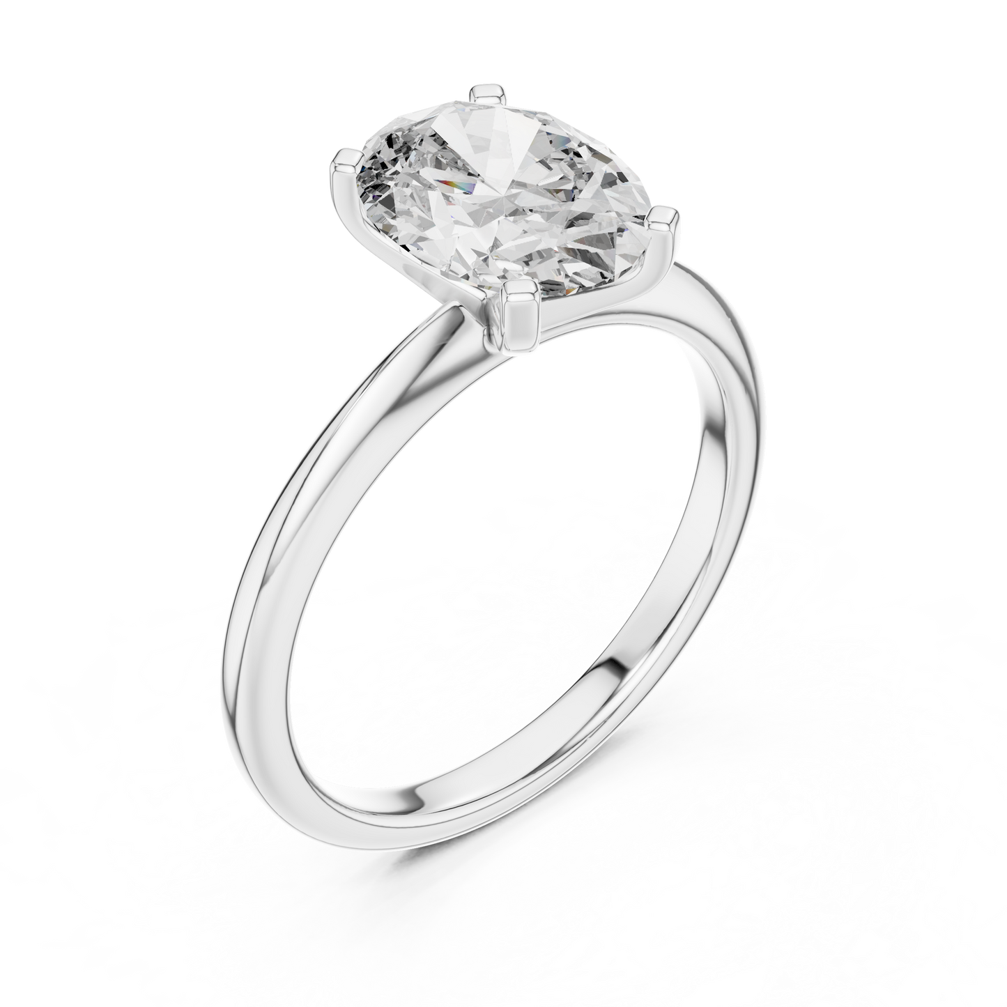 Cushion Solitaire Lab Grown Diamond Ring