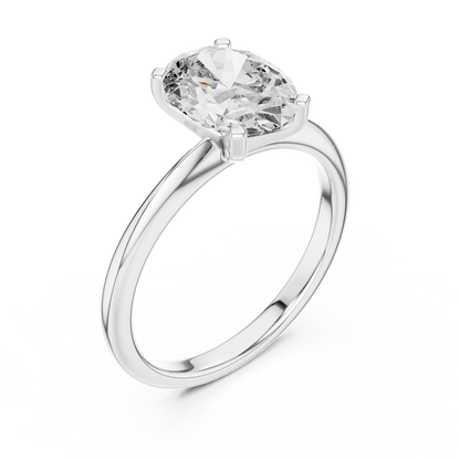 Cushion Solitaire Lab Grown Diamond Ring