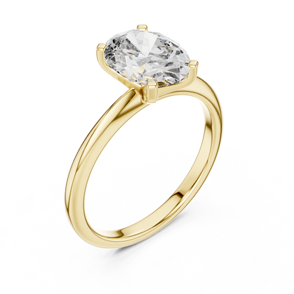 Cushion Solitaire Lab Grown Diamond Ring