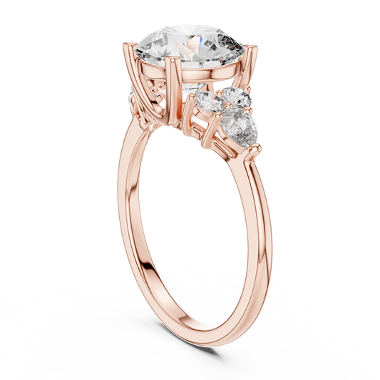 Mixed Shape Lab Grown Diamond Side Stone Ring