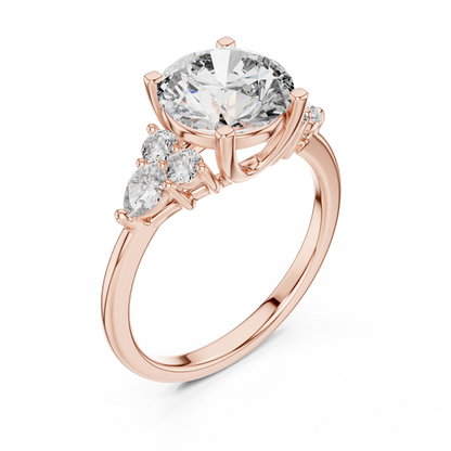 Mixed Shape Lab Grown Diamond Side Stone Ring