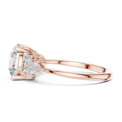 Mixed Shape Lab Grown Diamond Side Stone Ring