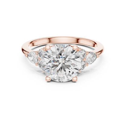 Mixed Shape Lab Grown Diamond Side Stone Ring