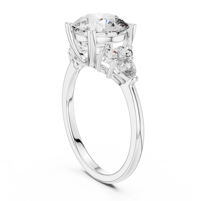 Mixed Shape Lab Grown Diamond Side Stone Ring