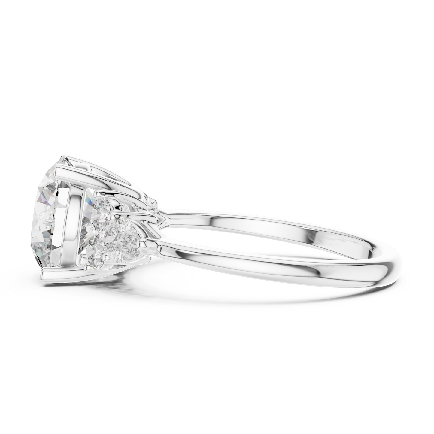 Mixed Shape Lab Grown Diamond Side Stone Ring