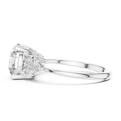 Mixed Shape Lab Grown Diamond Side Stone Ring