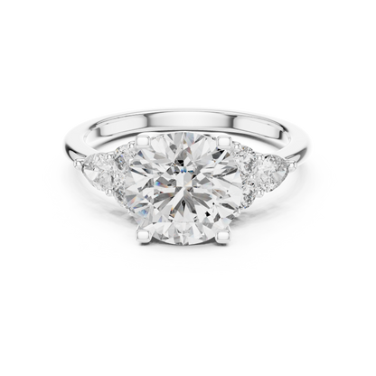 Mixed Shape Lab Grown Diamond Side Stone Ring