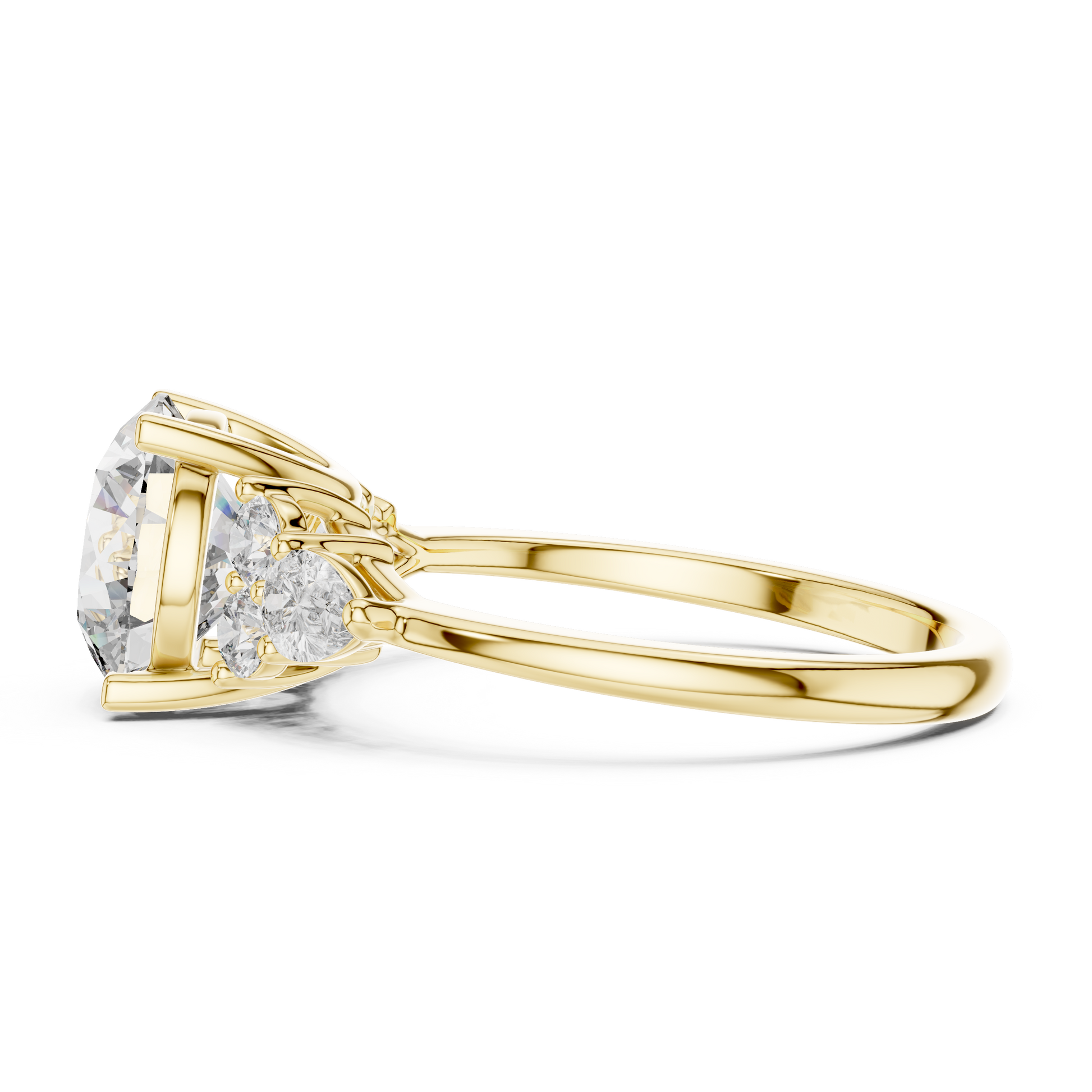 Mixed Shape Lab Grown Diamond Side Stone Ring