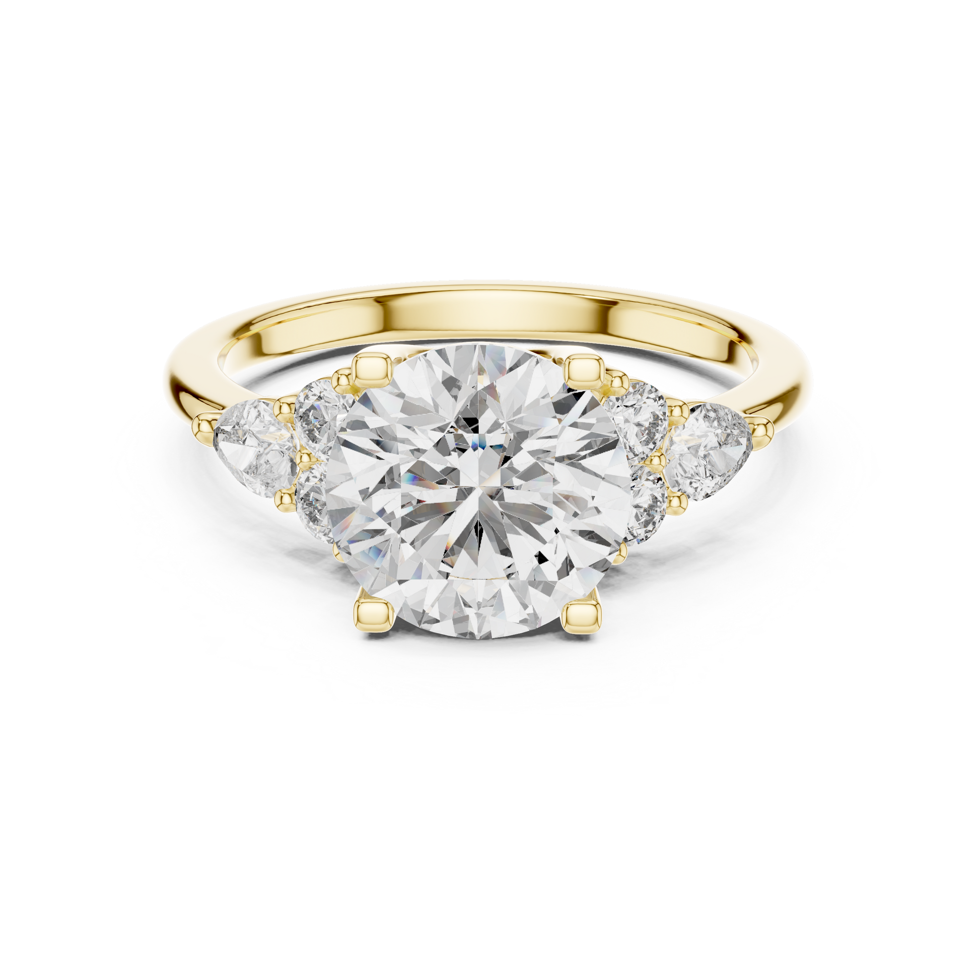 Mixed Shape Lab Grown Diamond Side Stone Ring