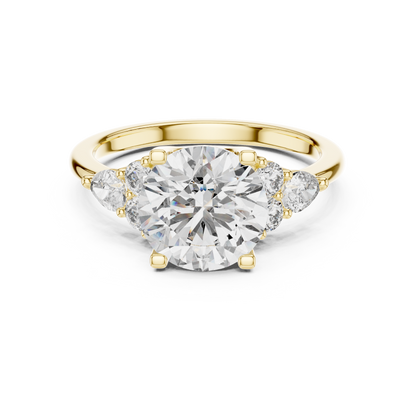Mixed Shape Lab Grown Diamond Side Stone Ring
