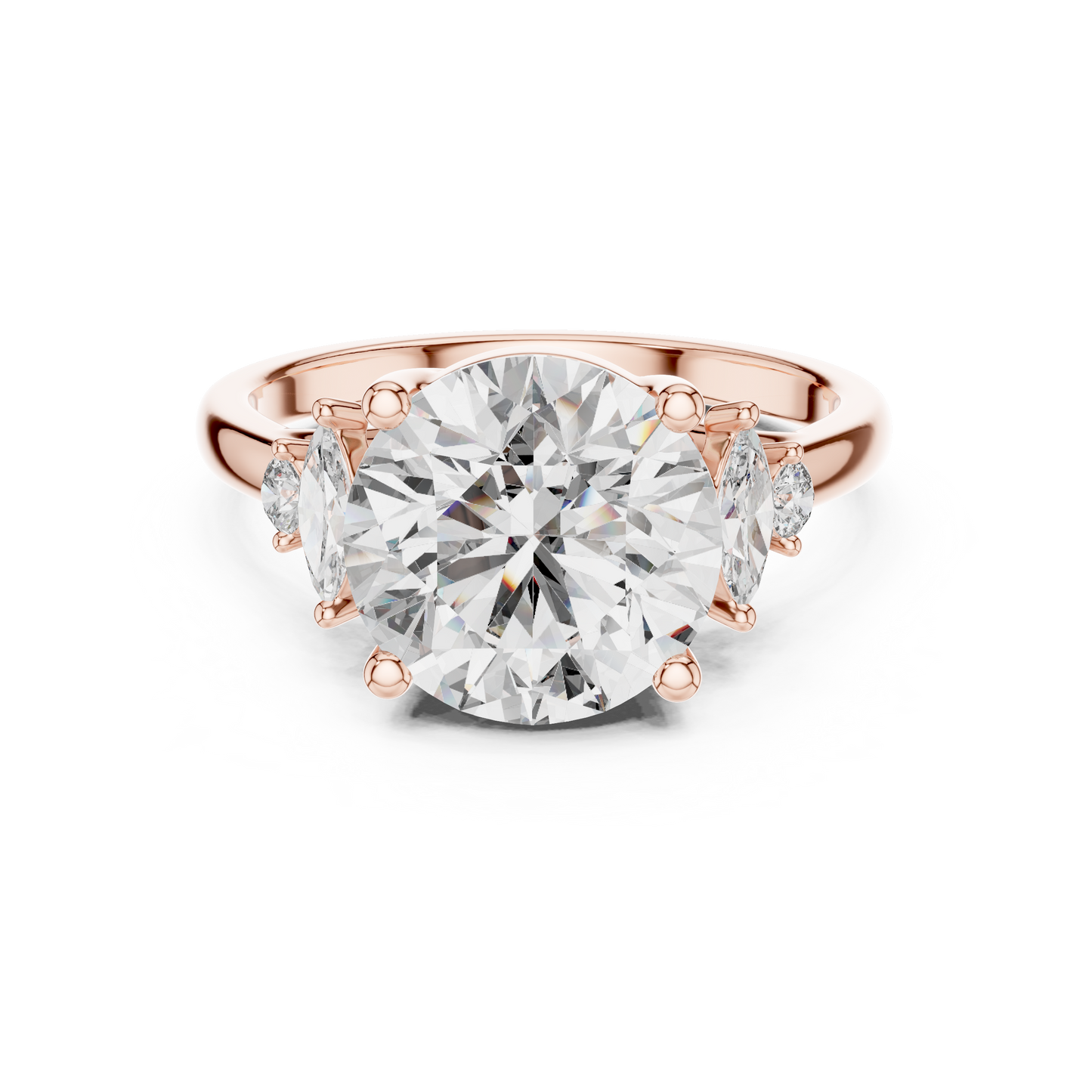 Mixed Shape Lab Grown Diamond Side Stone Ring