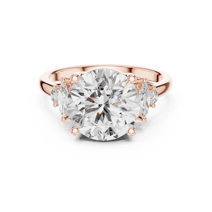 Mixed Shape Lab Grown Diamond Side Stone Ring