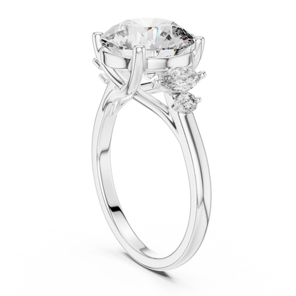 Mixed Shape Lab Grown Diamond Side Stone Ring